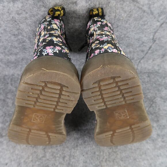 Dr Martens Shoes Girls 2 Boot Combat Delaney 1460 Floral Zip Leather Lace Up Kid - Picture 11 of 13